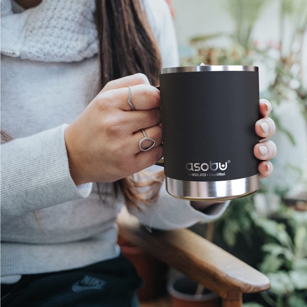 Asobu Ultimate Vacuum Insulated Coffee Mug in Black